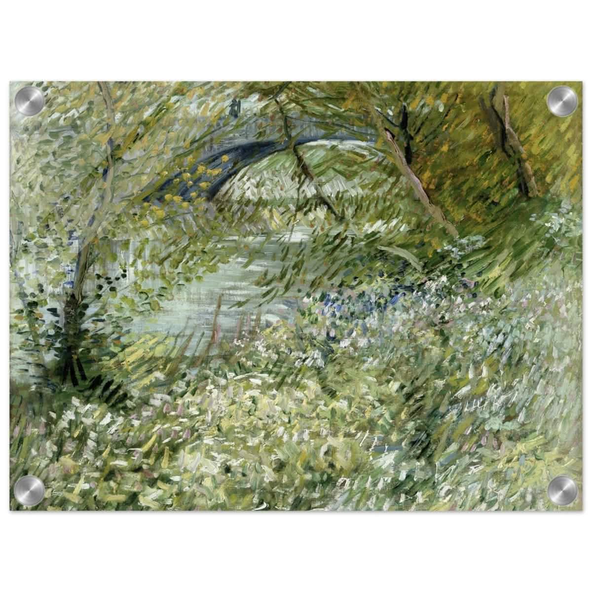 River Bank in Springtime by Vincent van Gogh | Vintage Nature Art wall art print - Acrylic Print - 30x40 cm / 12x16″ -