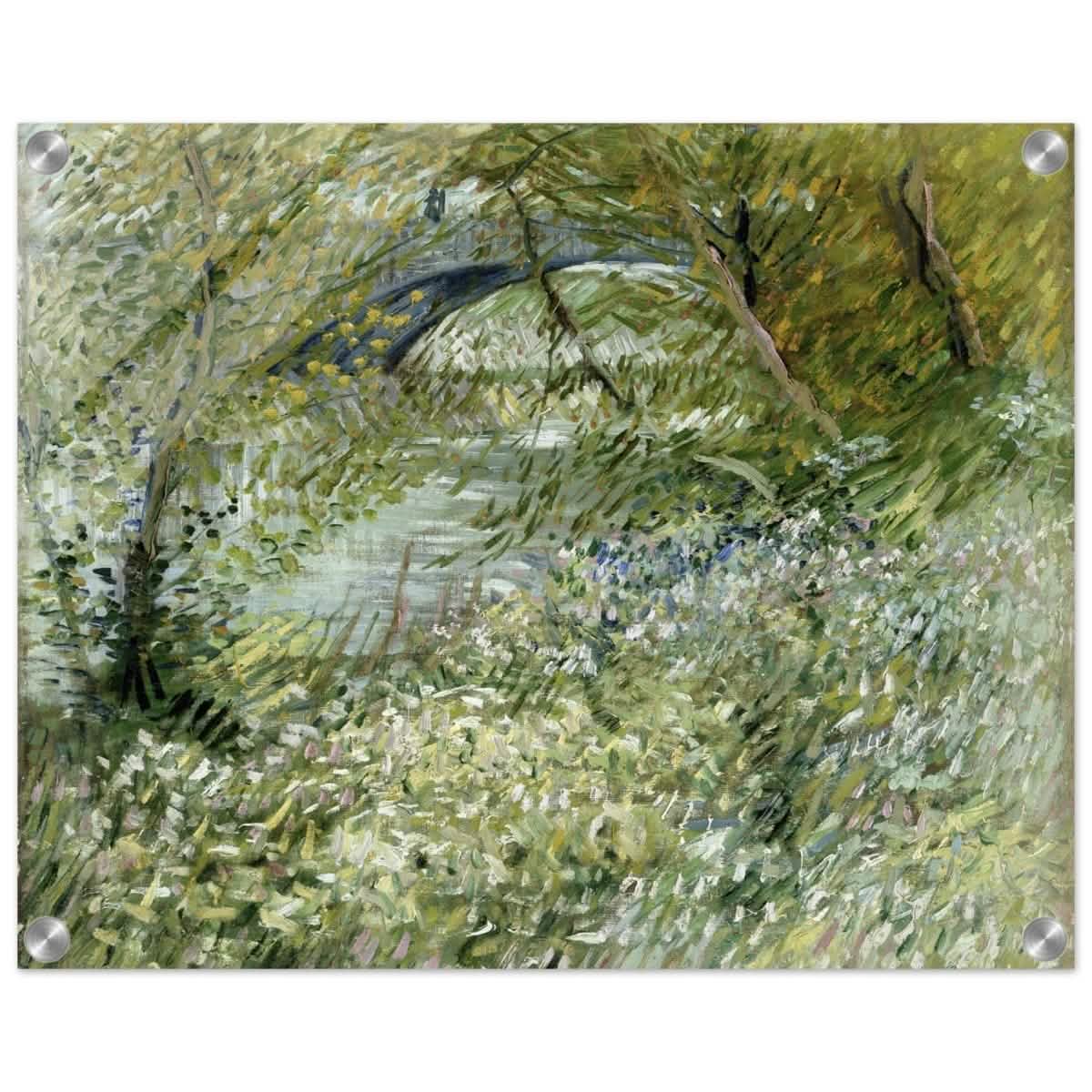 River Bank in Springtime by Vincent van Gogh | Vintage Nature Art wall art print - Acrylic Print - 40x50 cm / 16x20″ -