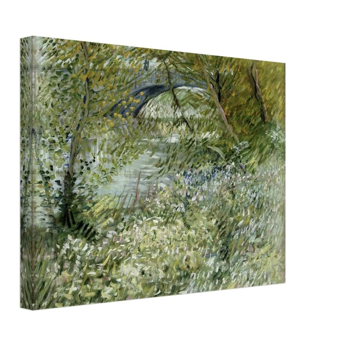 River Bank in Springtime by Vincent van Gogh | Vintage Nature Art wall art print - Canvas - 30x40 cm / 12x16″ -