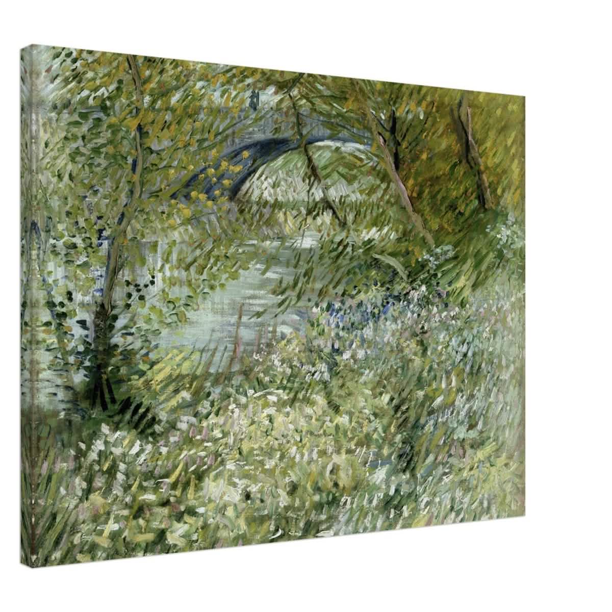 River Bank in Springtime by Vincent van Gogh | Vintage Nature Art wall art print - Canvas - 60x80 cm / 24x32″ -