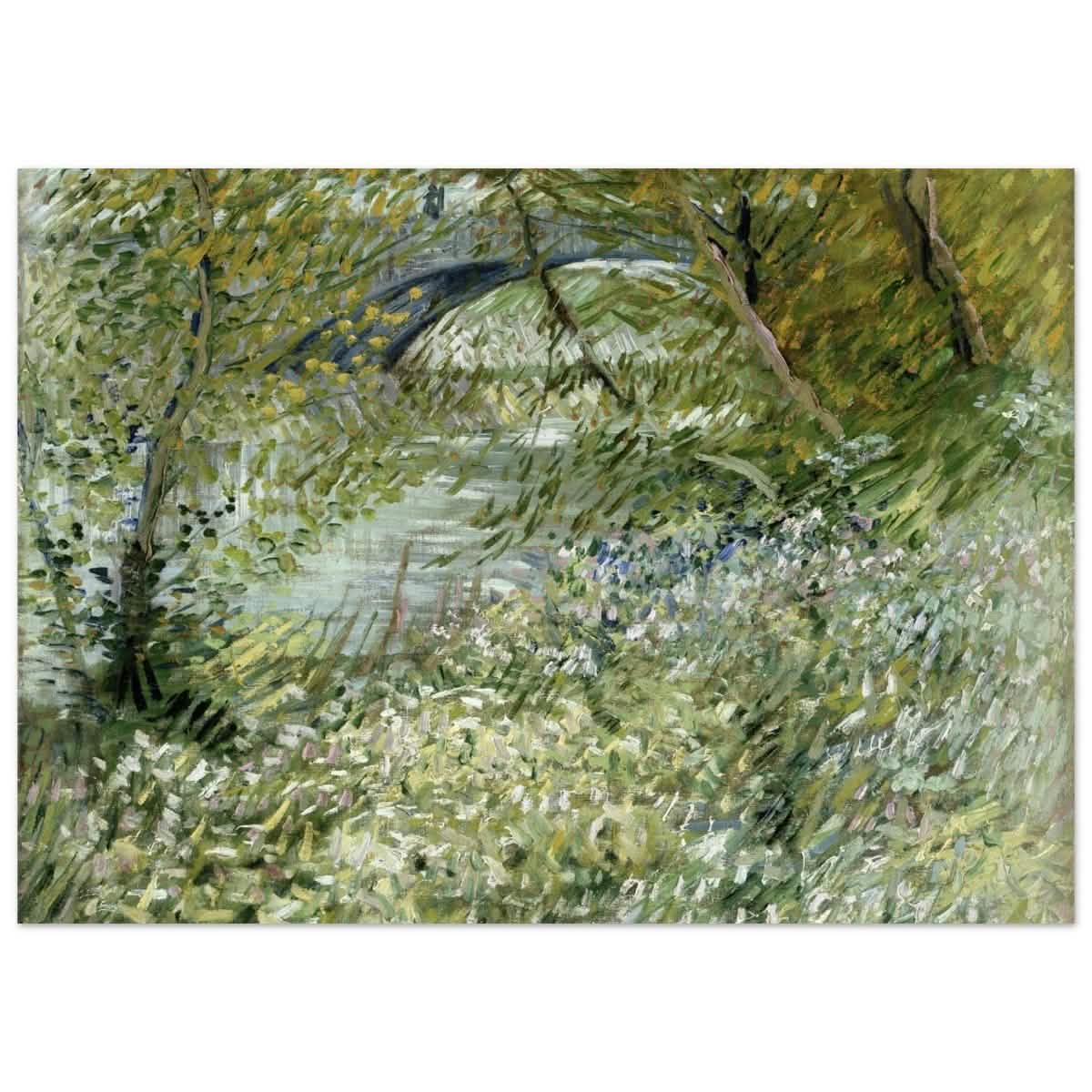 River Bank in Springtime by Vincent van Gogh | Vintage Nature Art wall art print - Aluminum Print - 50x70 cm / 20x28″ -