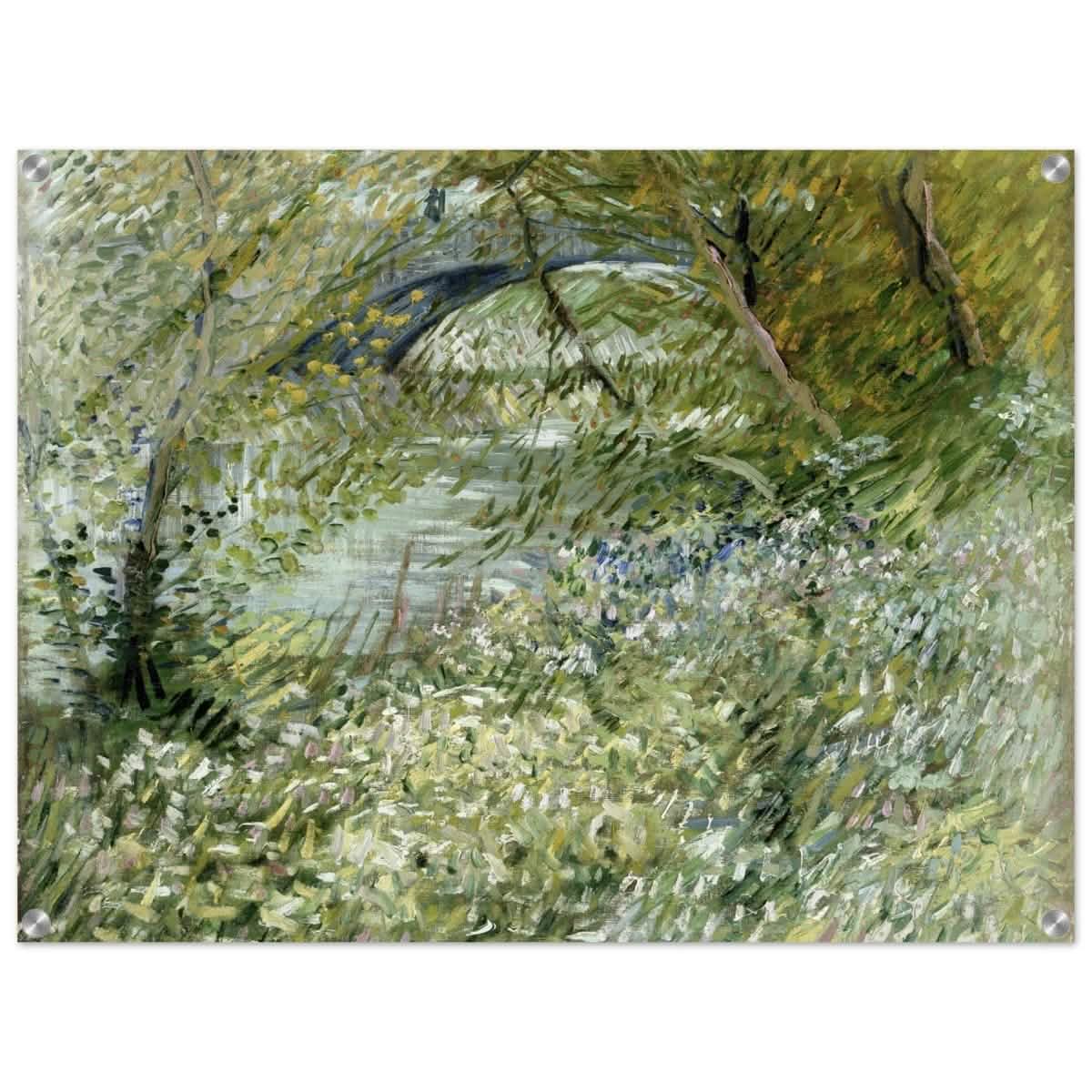 River Bank in Springtime by Vincent van Gogh | Vintage Nature Art wall art print - Acrylic Print - 60x80 cm / 24x32″ -