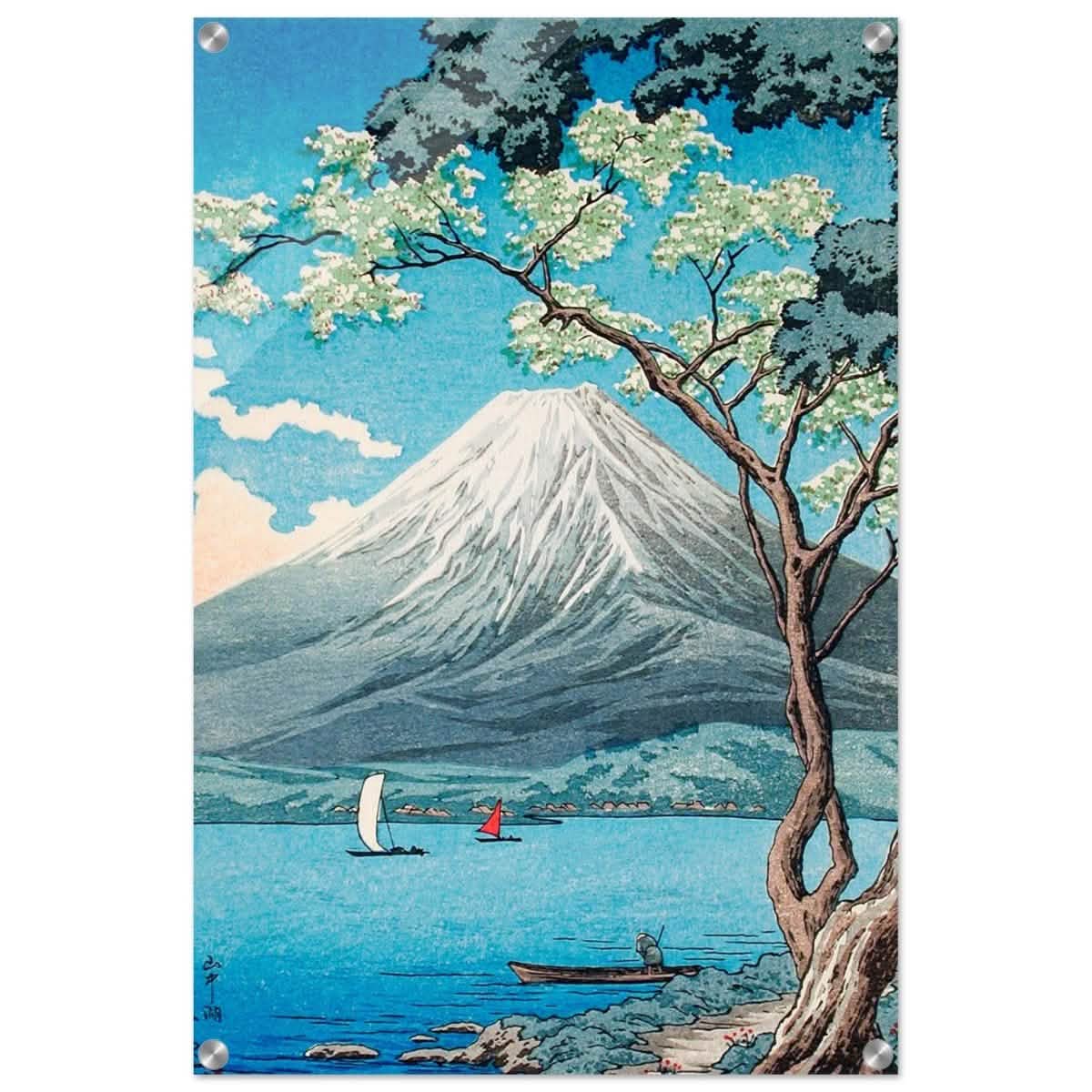 Riverside Serenity | Traditional Japanese Landscape Art | wall art print - Acrylic Print - 50x75 cm / 20x30″ -
