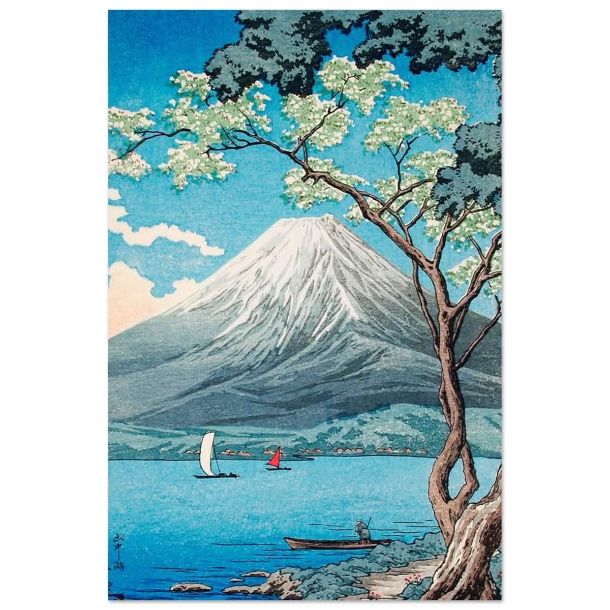 Riverside Serenity | Traditional Japanese Landscape Art | wall art print - Aluminum Print - 50x75 cm / 20x30″ -