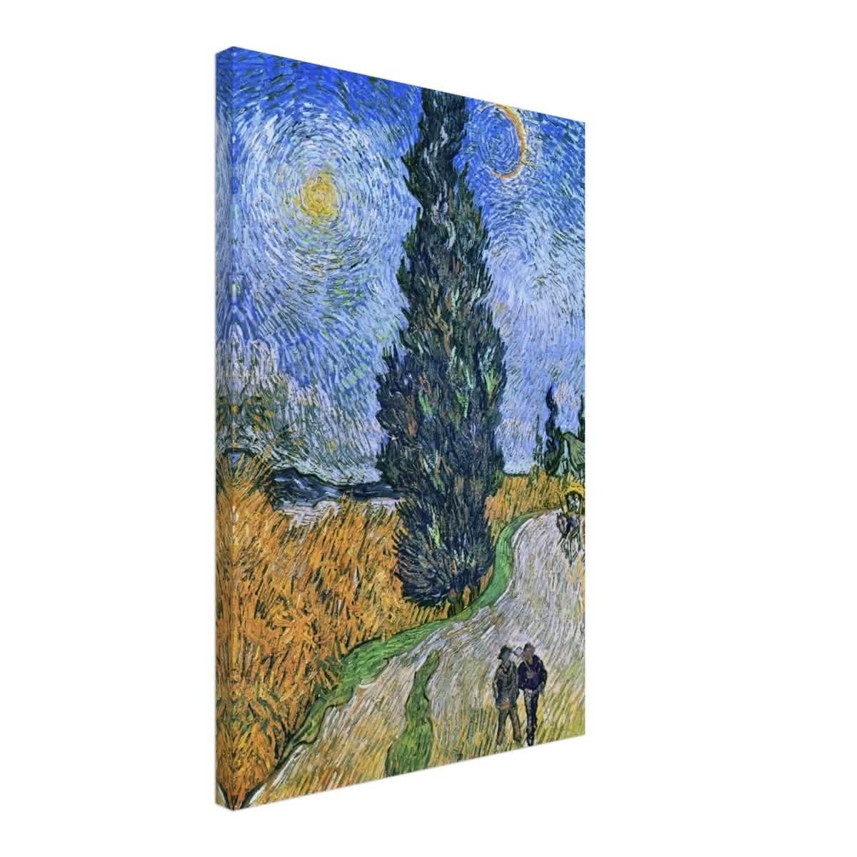 Road with Cypress and Star , 1890 by Vincent van Gogh | Vintage Art wall art print - Canvas - 40x60 cm / 16x24″ -
