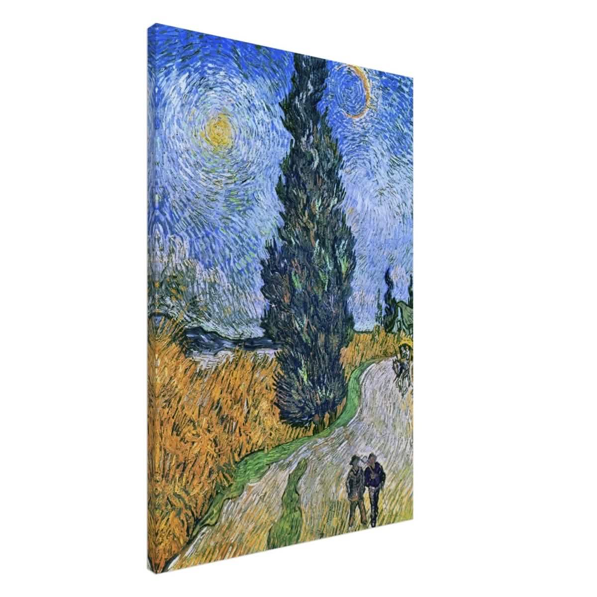 Road with Cypress and Star , 1890 by Vincent van Gogh | Vintage Art wall art print - Canvas - 60x90 cm / 24x36″ -
