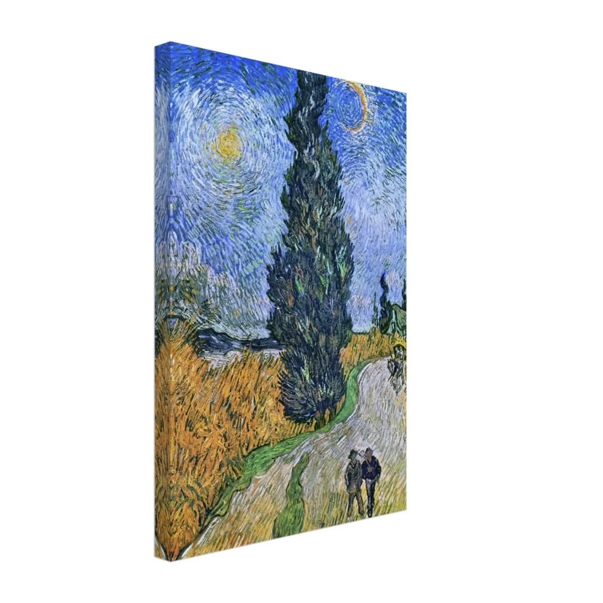 Road with Cypress and Star , 1890 by Vincent van Gogh | Vintage Art wall art print - Canvas - 30x45 cm / 12x18″ -