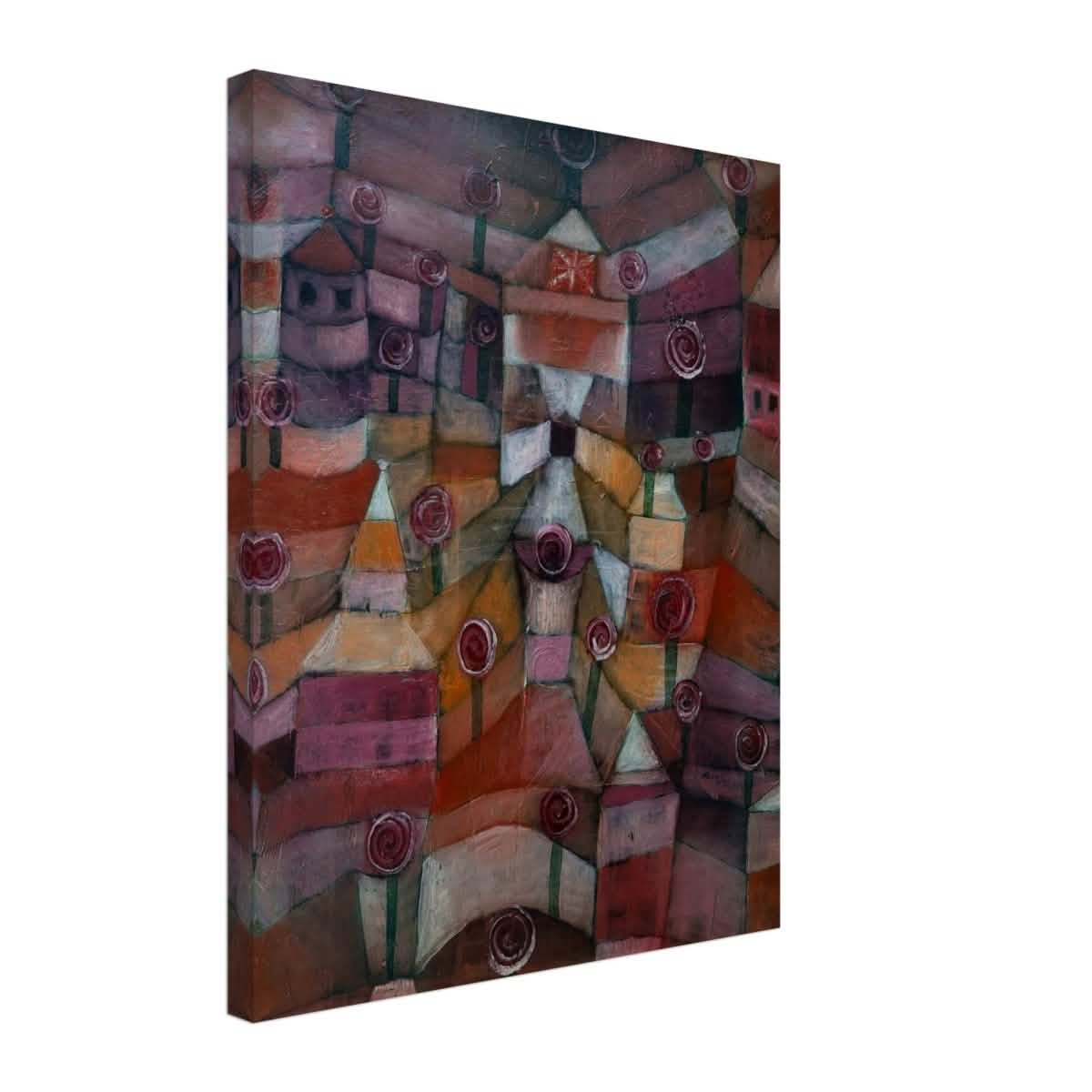 Rose garden (1920) by Paul Klee | Vintage wall art print - Canvas - 40x50 cm / 16x20″ -