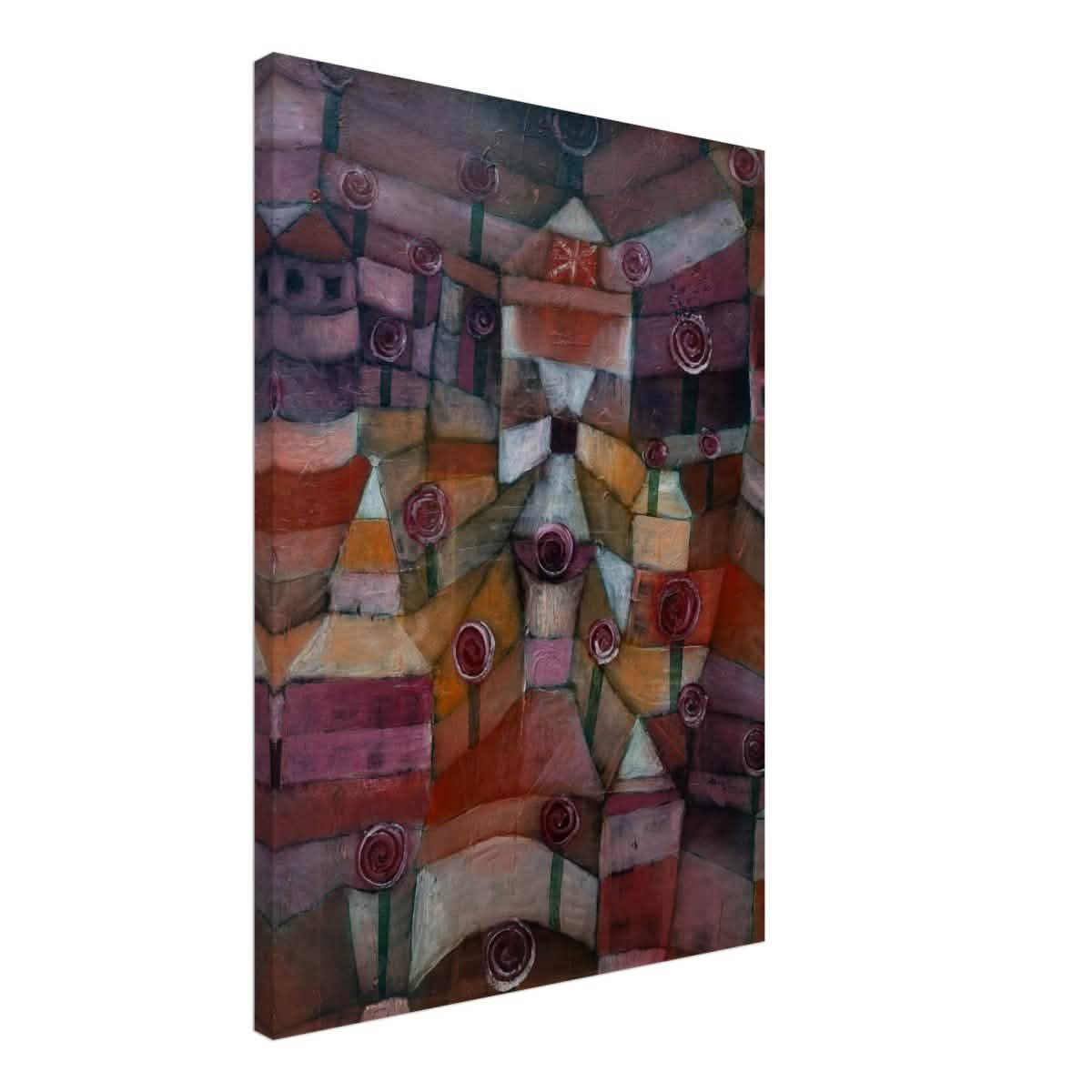 Rose garden (1920) by Paul Klee | Vintage wall art print - Canvas - 50x70 cm / 20x28″ -