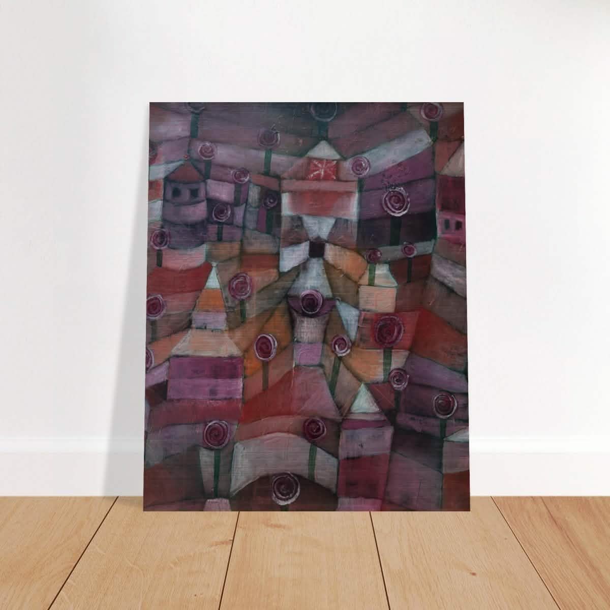 Rose garden (1920) by Paul Klee | Vintage wall art print - Brushed Aluminum Print - 40x50 cm / 16x20″ -