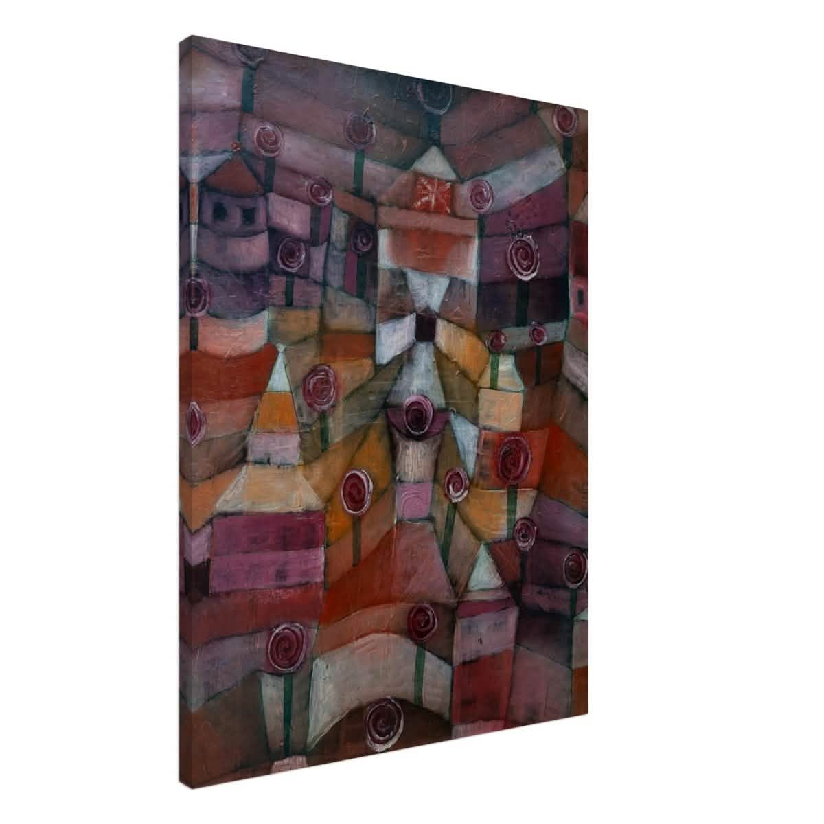 Rose garden (1920) by Paul Klee | Vintage wall art print - Canvas - 60x80 cm / 24x32″ -