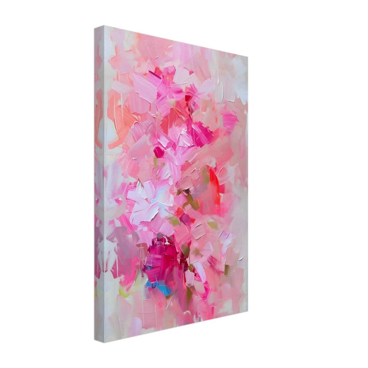 Rosy Reverie | Abstract Floral Expressionism | Abstract wall art rpint - Canvas - 30x45 cm / 12x18″ -