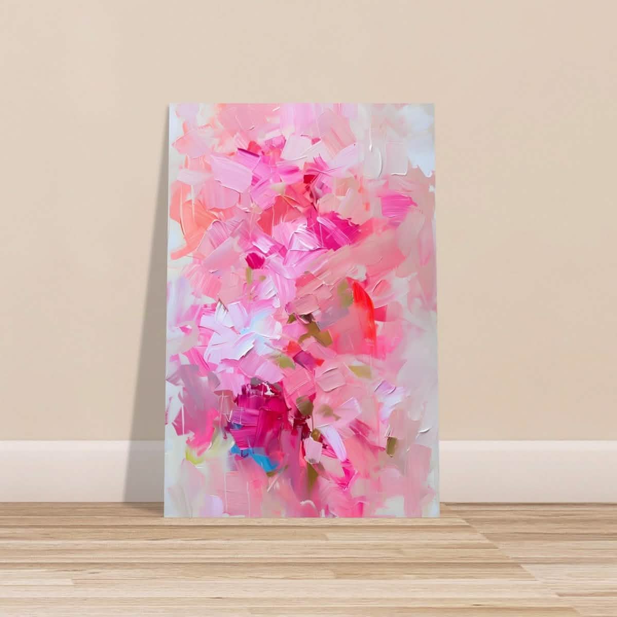 Rosy Reverie | Abstract Floral Expressionism | Abstract wall art rpint - Aluminum Print - 30x45 cm / 12x18″ -