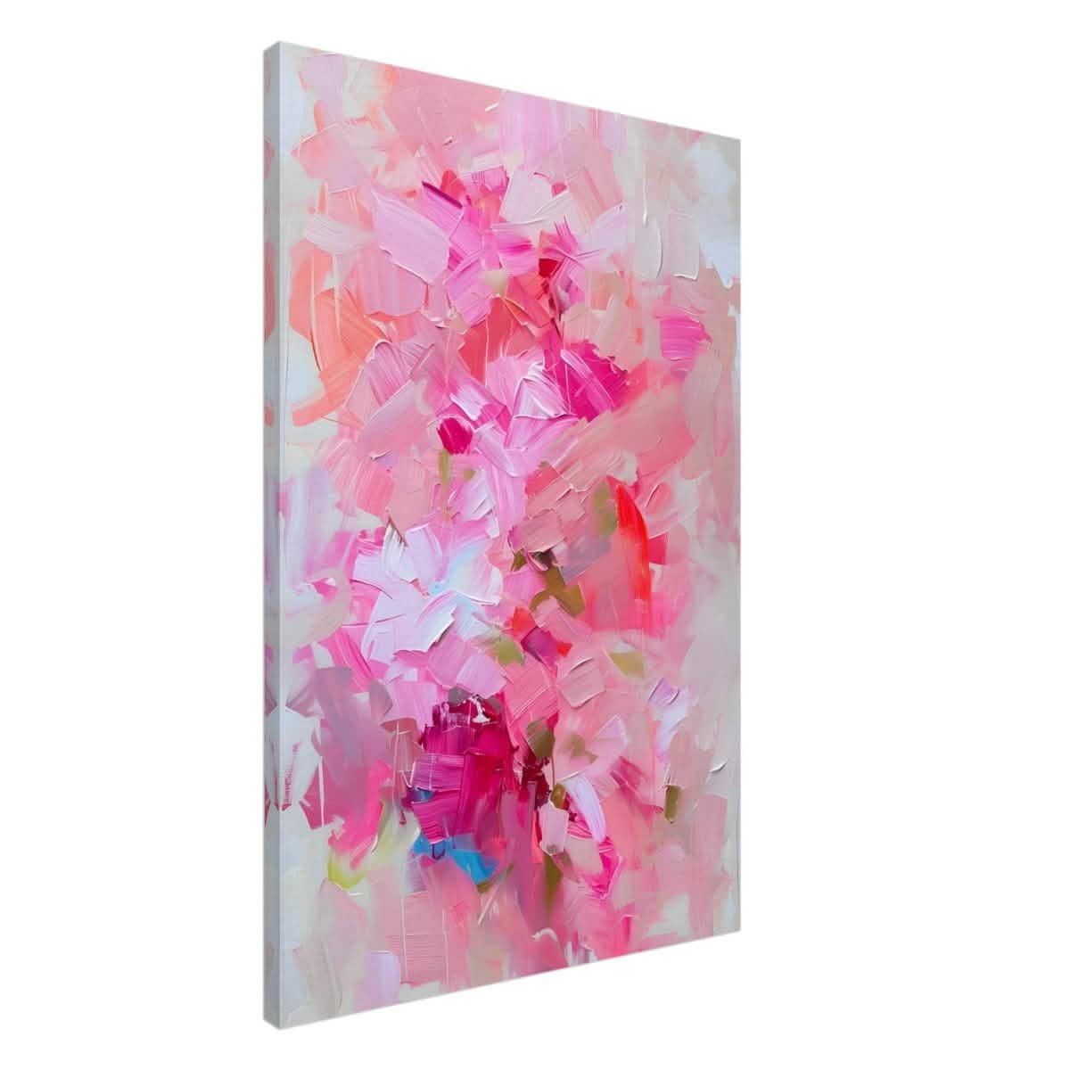 Rosy Reverie | Abstract Floral Expressionism | Abstract wall art rpint - Canvas - 60x90 cm / 24x36″ -