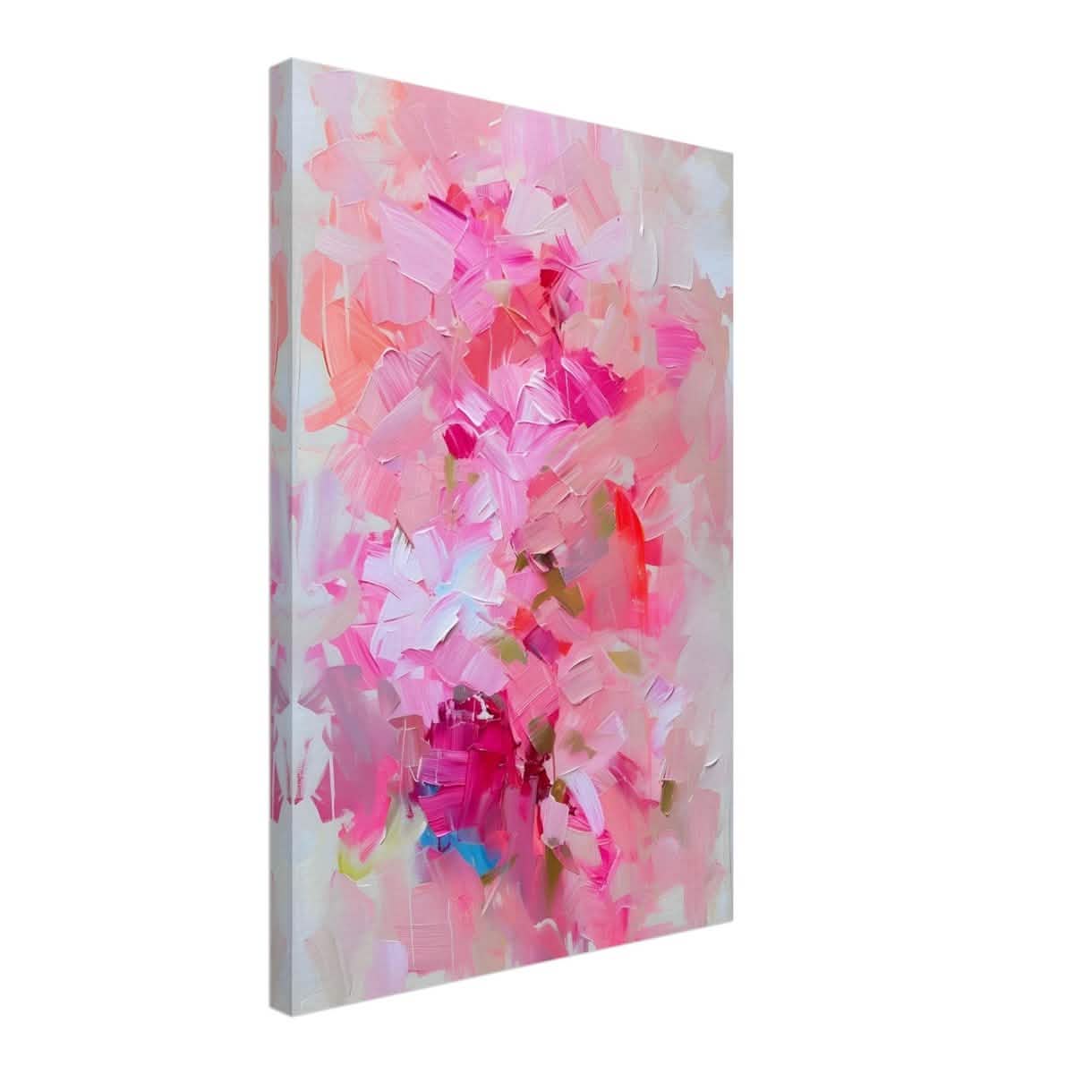 Rosy Reverie | Abstract Floral Expressionism | Abstract wall art rpint - Canvas - 40x60 cm / 16x24″ -