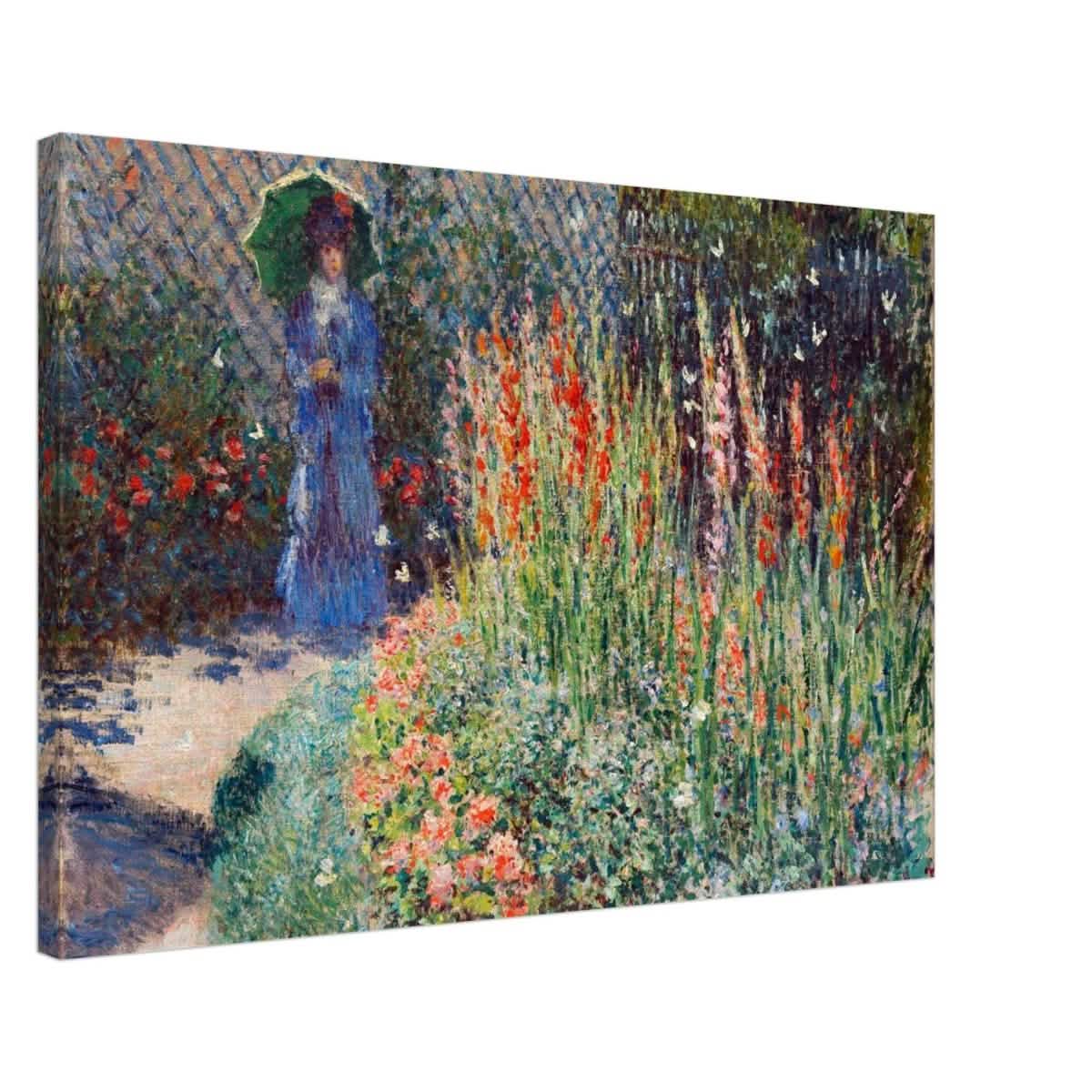Rounded Flower Bed (Corbeille de fleurs) by Claude Monet - Canvas - 60x90 cm / 24x36″ - Thick