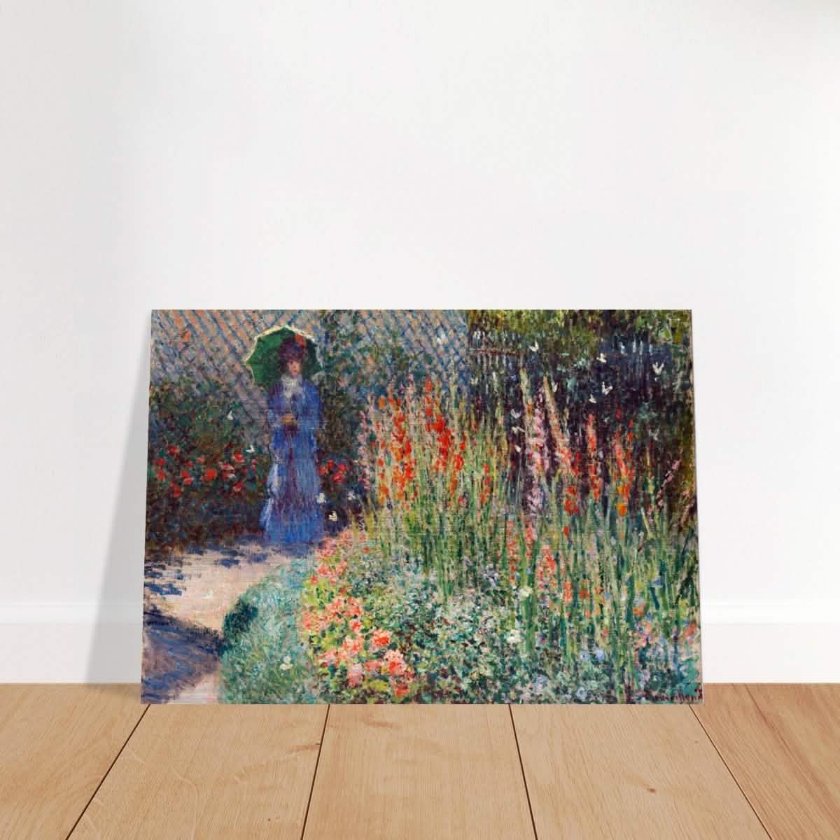 Rounded Flower Bed (Corbeille de fleurs) by Claude Monet - Brushed Aluminum Print - 70x100 cm / 28x40″ -