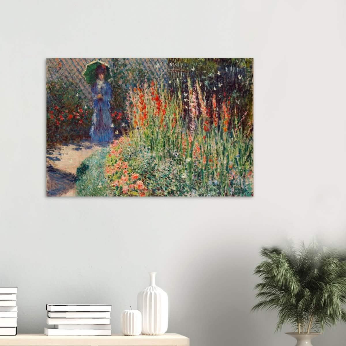 Rounded Flower Bed (Corbeille de fleurs) by Claude Monet - Wood Prints - 60x90 cm / 24x36″ - 10 mm