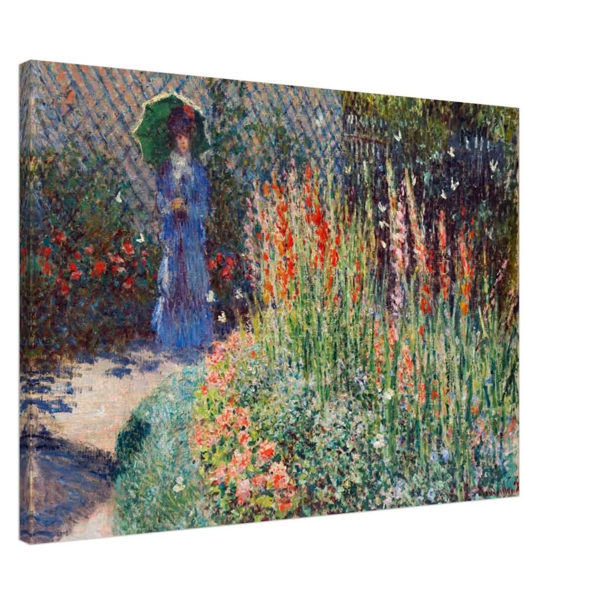Rounded Flower Bed (Corbeille de fleurs) by Claude Monet - Canvas - 70x100 cm / 28x40″ - Thick