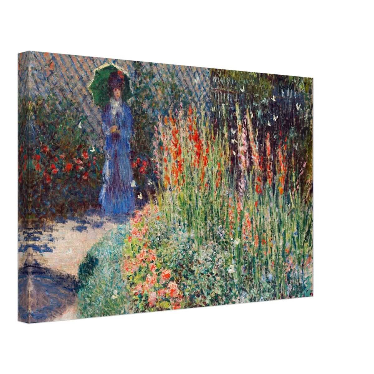 Rounded Flower Bed (Corbeille de fleurs) by Claude Monet - Canvas - 40x60 cm / 16x24″ - Thick