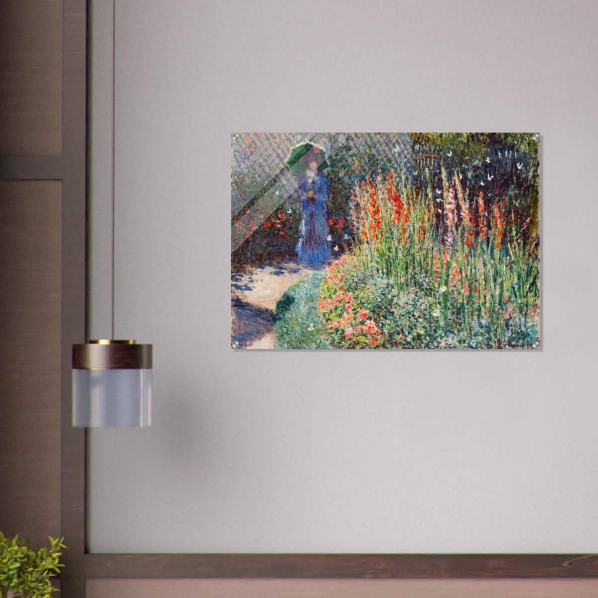 Rounded Flower Bed (Corbeille de fleurs) by Claude Monet - Acrylic Print - 70x100 cm / 28x40″ -