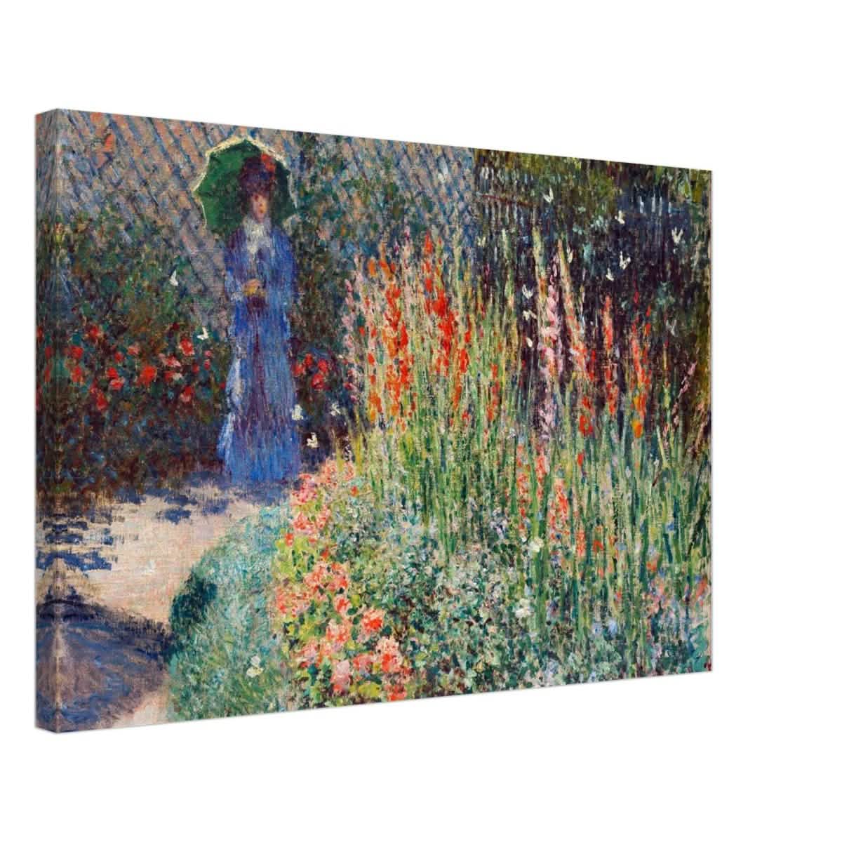 Rounded Flower Bed (Corbeille de fleurs) by Claude Monet - Canvas - 40x60 cm / 16x24″ - Slim