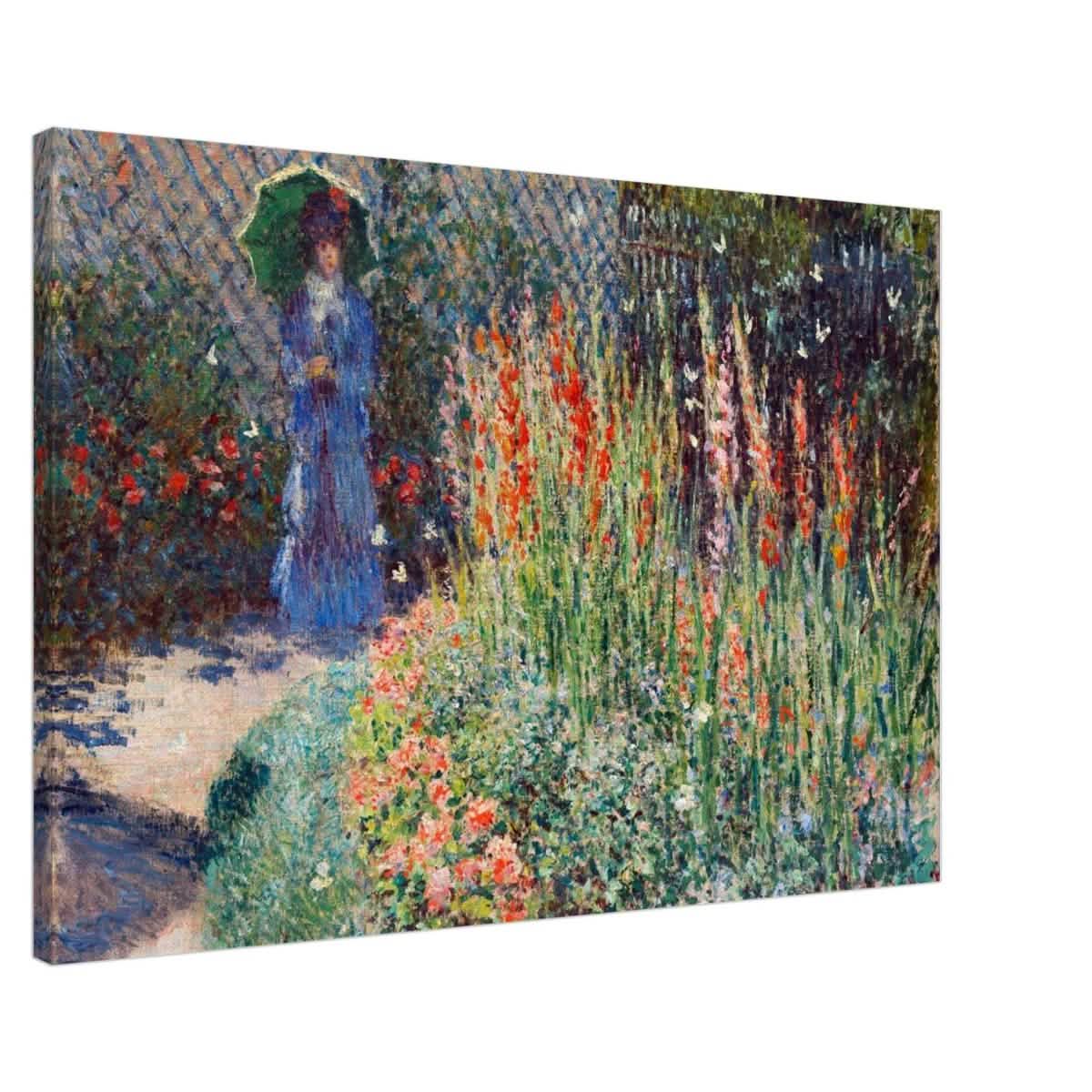 Rounded Flower Bed (Corbeille de fleurs) by Claude Monet - Canvas - 60x90 cm / 24x36″ - Slim