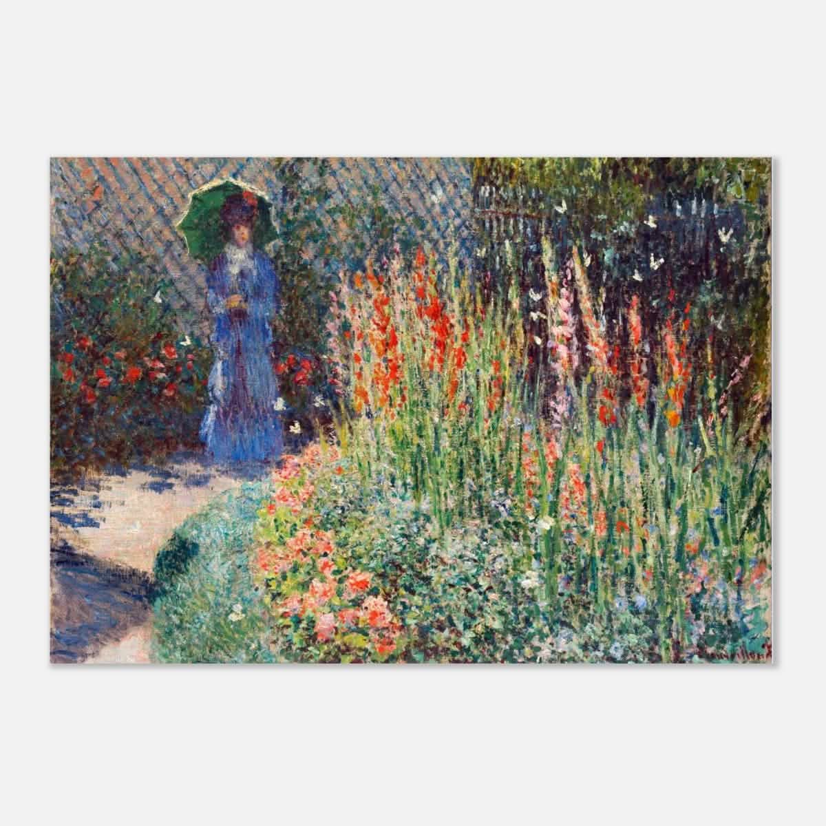 Rounded Flower Bed (Corbeille de fleurs) by Claude Monet - Aluminum Print - 70x100 cm / 28x40″ -