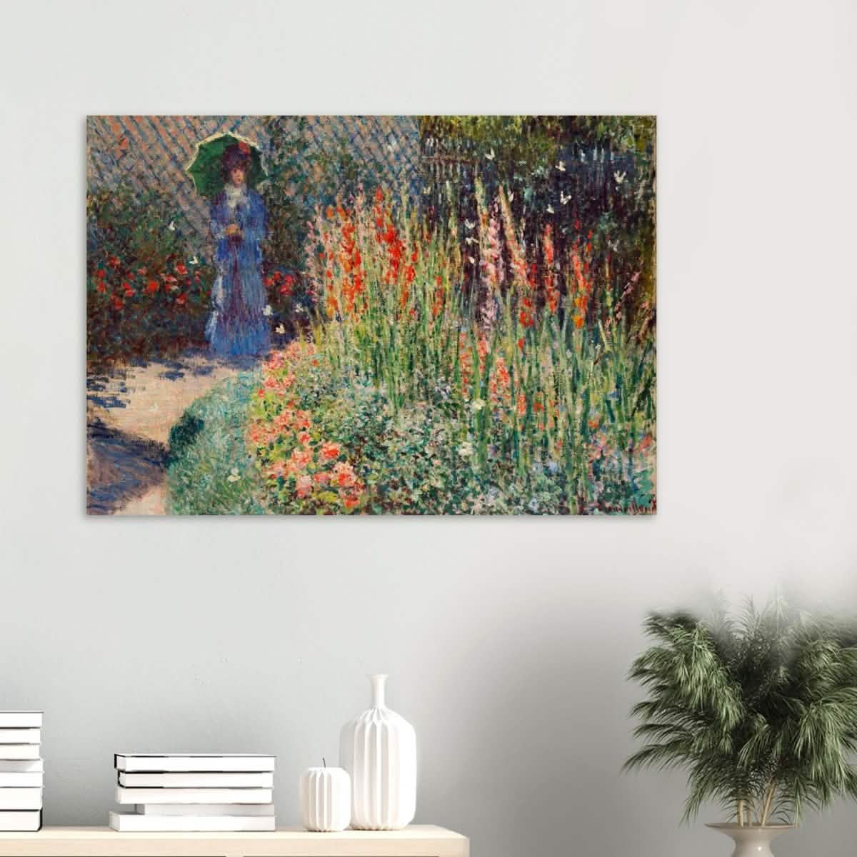 Rounded Flower Bed (Corbeille de fleurs) by Claude Monet - Wood Prints - 70x100 cm / 28x40″ - 10 mm