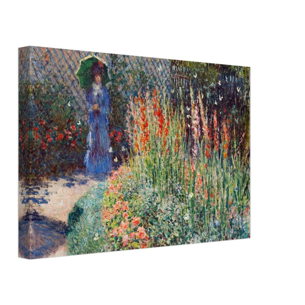 Rounded Flower Bed (Corbeille de fleurs) by Claude Monet - Canvas - 30x45 cm / 12x18″ - Thick