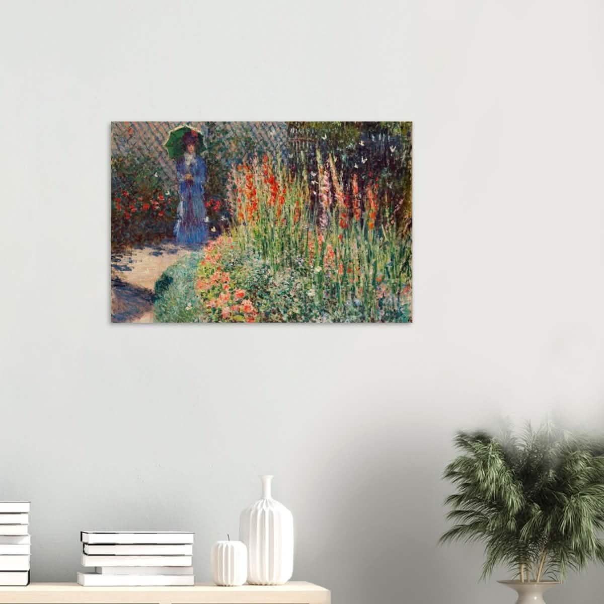 Rounded Flower Bed (Corbeille de fleurs) by Claude Monet - Wood Prints - 50x75 cm / 20x30″ - 10 mm
