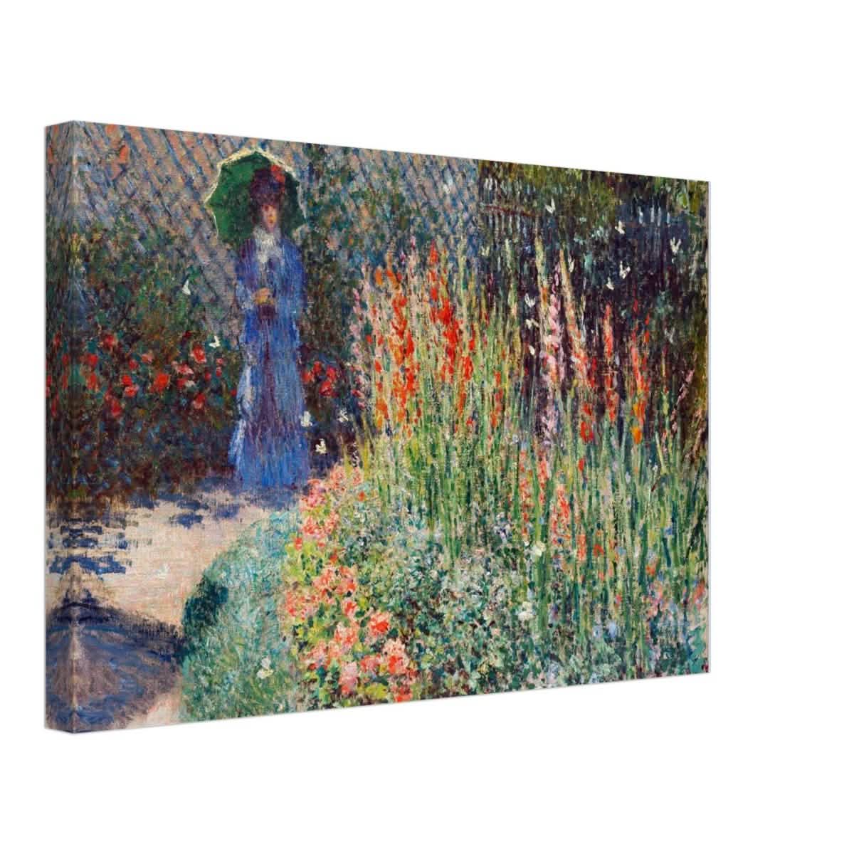 Rounded Flower Bed (Corbeille de fleurs) by Claude Monet - Canvas - 30x45 cm / 12x18″ - Slim