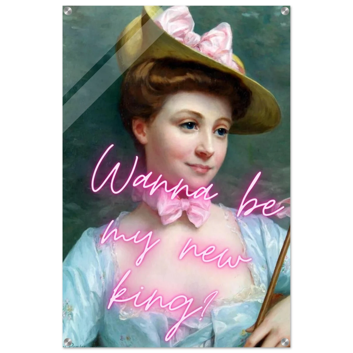 "Royal Flirt" – Neon Pop Romance | Wall Art Print - Acrylic Print - 60x90 cm / 24x36″ -