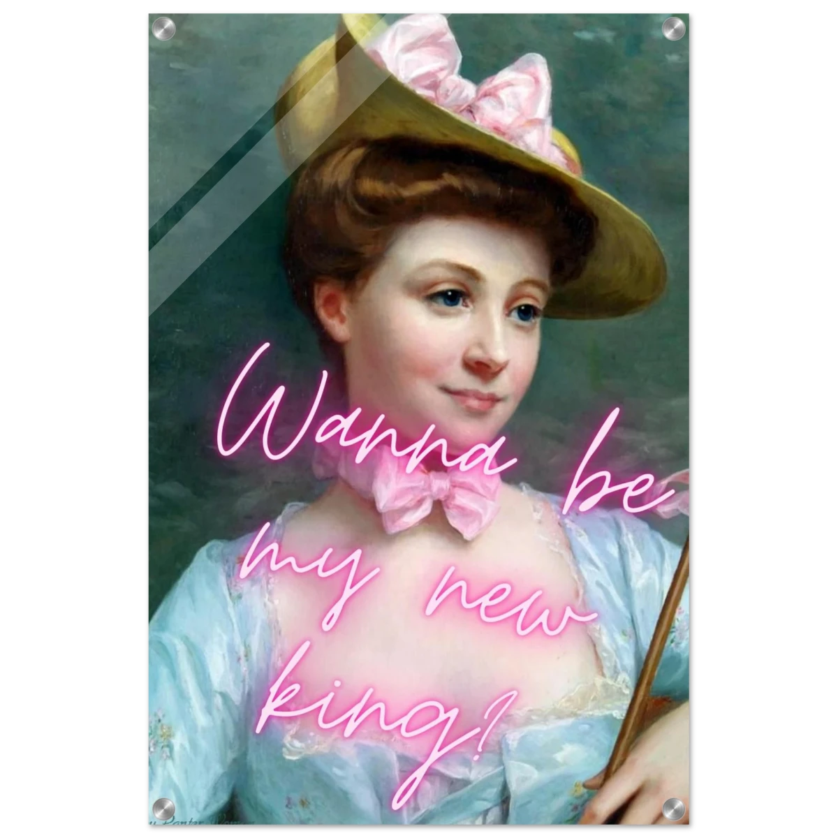 "Royal Flirt" – Neon Pop Romance | Wall Art Print - Acrylic Print - 50x75 cm / 20x30″ -