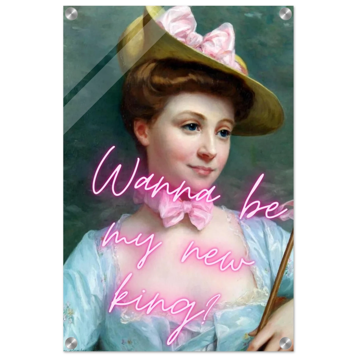 "Royal Flirt" – Neon Pop Romance | Wall Art Print - Acrylic Print - 40x60 cm / 16x24″ -