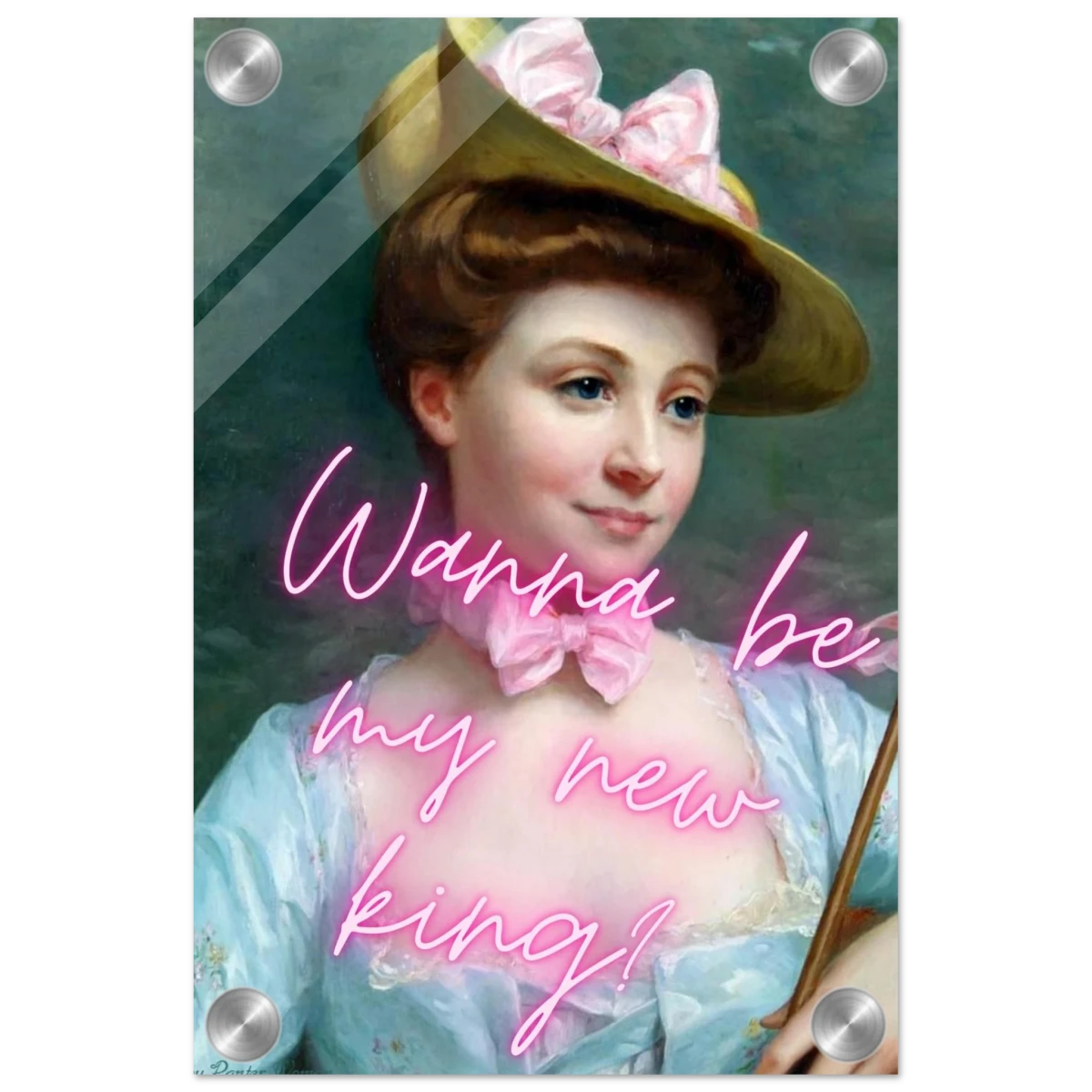 "Royal Flirt" – Neon Pop Romance | Wall Art Print - Acrylic Print - 20x30 cm / 8x12″ -