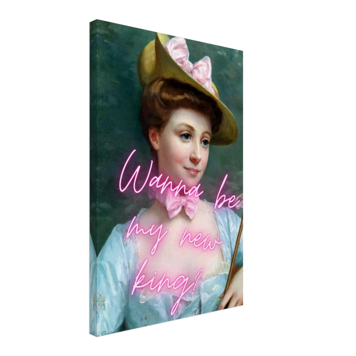 "Royal Flirt" – Neon Pop Romance | Wall Art Print - Canvas - 40x60 cm / 16x24″ -