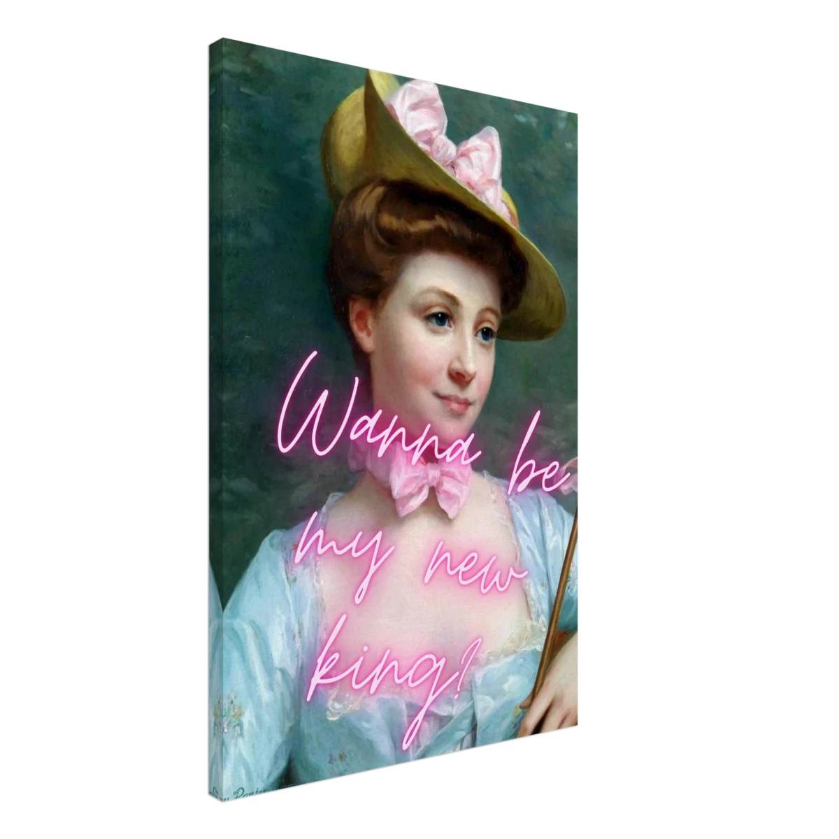 "Royal Flirt" – Neon Pop Romance | Wall Art Print - Canvas - 50x75 cm / 20x30″ -