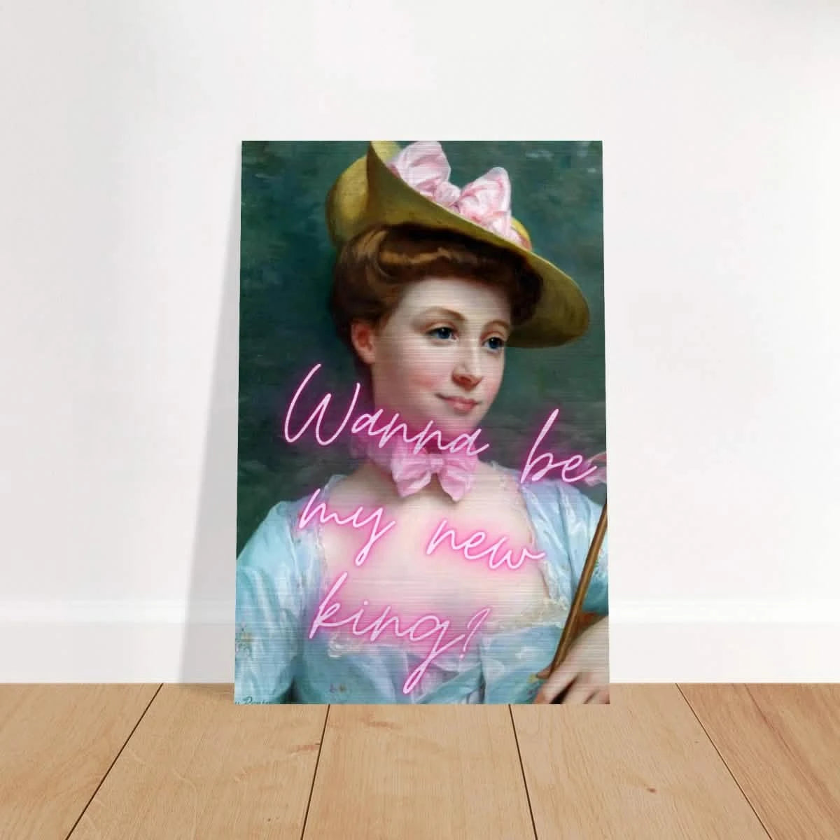 "Royal Flirt" – Neon Pop Romance | Wall Art Print - Brushed Aluminum Print - 50x75 cm / 20x30″ -