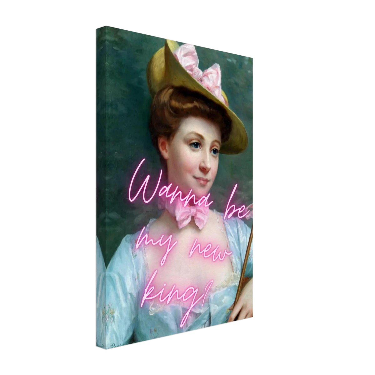 "Royal Flirt" – Neon Pop Romance | Wall Art Print - Canvas - 30x45 cm / 12x18″ -