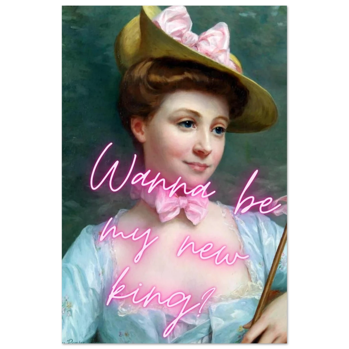 "Royal Flirt" – Neon Pop Romance | Wall Art Print - Fine Art Poster - 30x45 cm / 12x18″ -