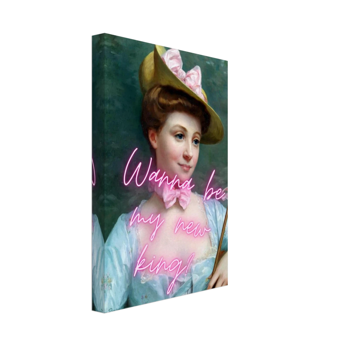 "Royal Flirt" – Neon Pop Romance | Wall Art Print - Canvas - 20x30 cm / 8x12″ -