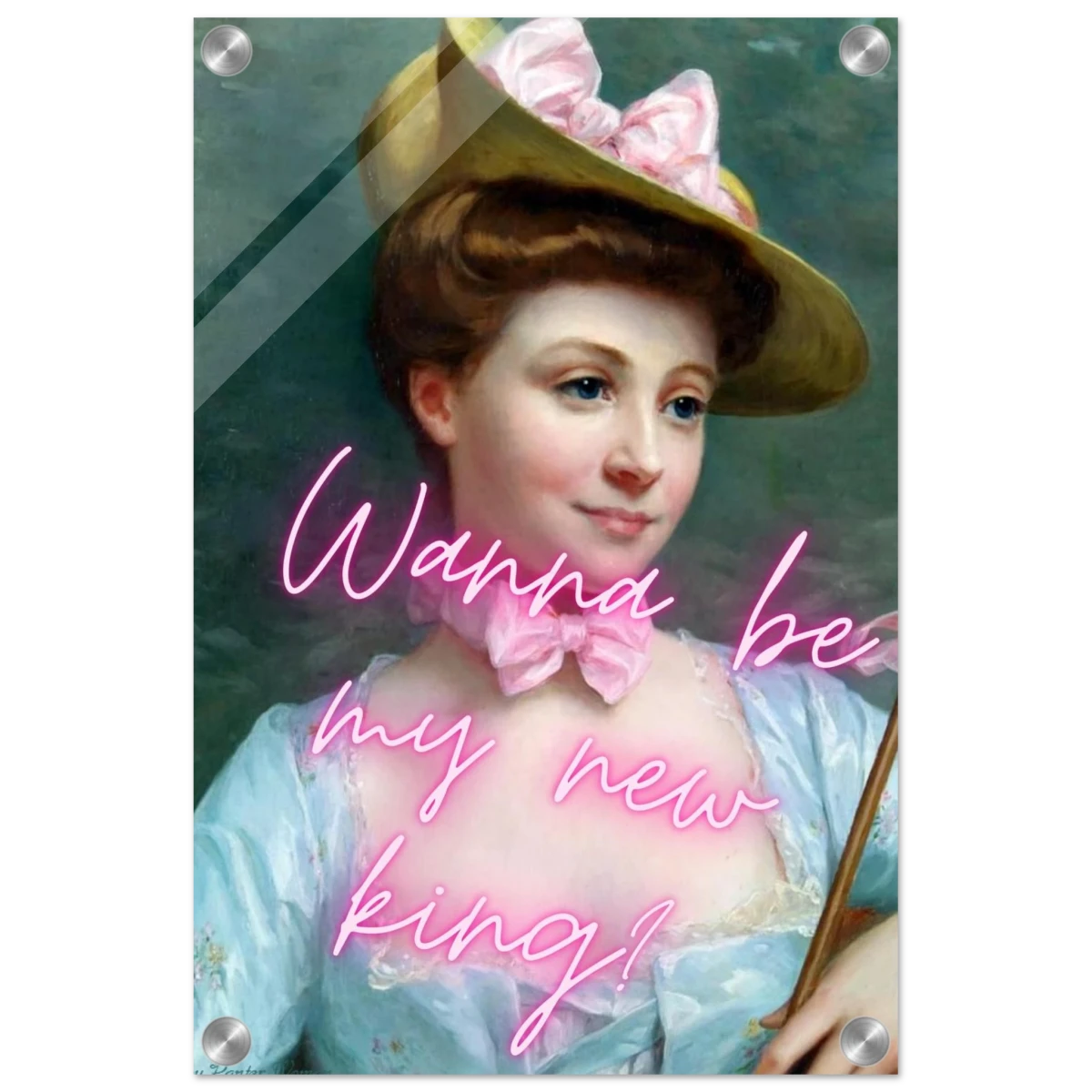 "Royal Flirt" – Neon Pop Romance | Wall Art Print - Acrylic Print - 30x45 cm / 12x18″ -