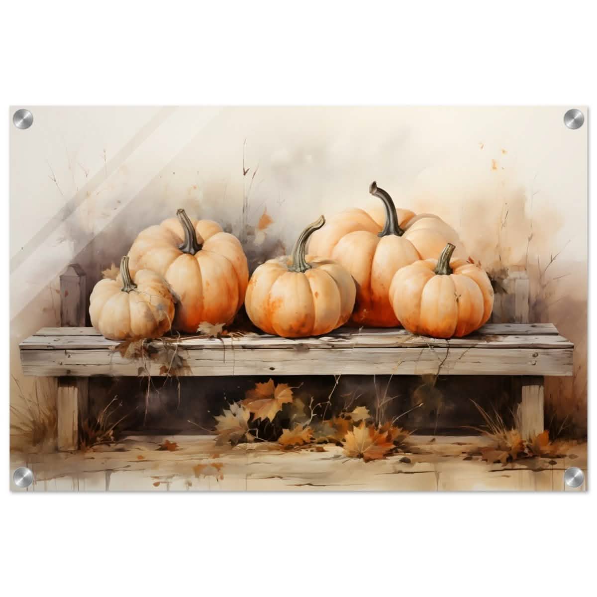 Rustic Pumpkin Still Life | Nature Art wall art print - Acrylic Print - 40x60 cm / 16x24″ -