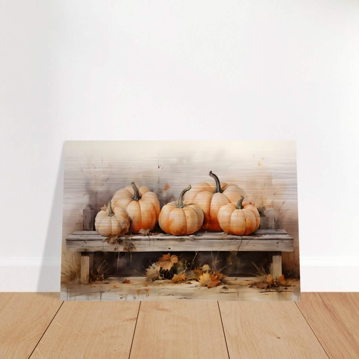 Rustic Pumpkin Still Life | Nature Art wall art print - Brushed Aluminum Print - 30x45 cm / 12x18″ -