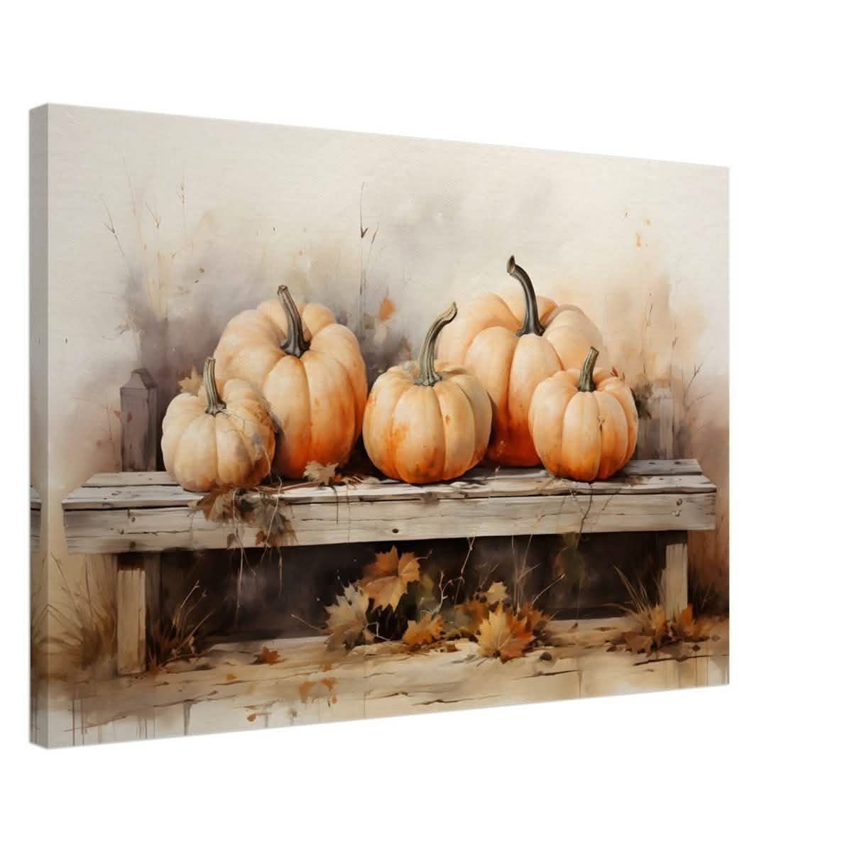 Rustic Pumpkin Still Life | Nature Art wall art print - Canvas - 50x75 cm / 20x30″ -