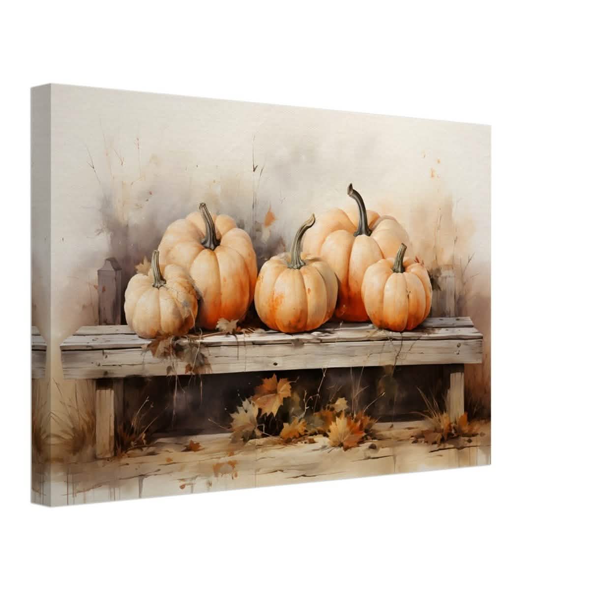 Rustic Pumpkin Still Life | Nature Art wall art print - Canvas - 30x45 cm / 12x18″ -