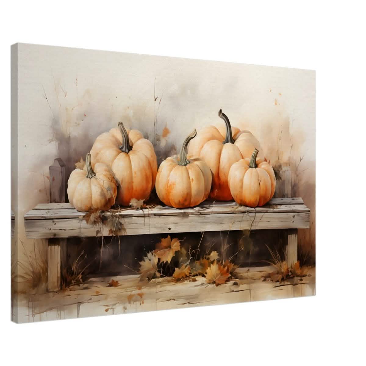 Rustic Pumpkin Still Life | Nature Art wall art print - Canvas - 60x90 cm / 24x36″ -