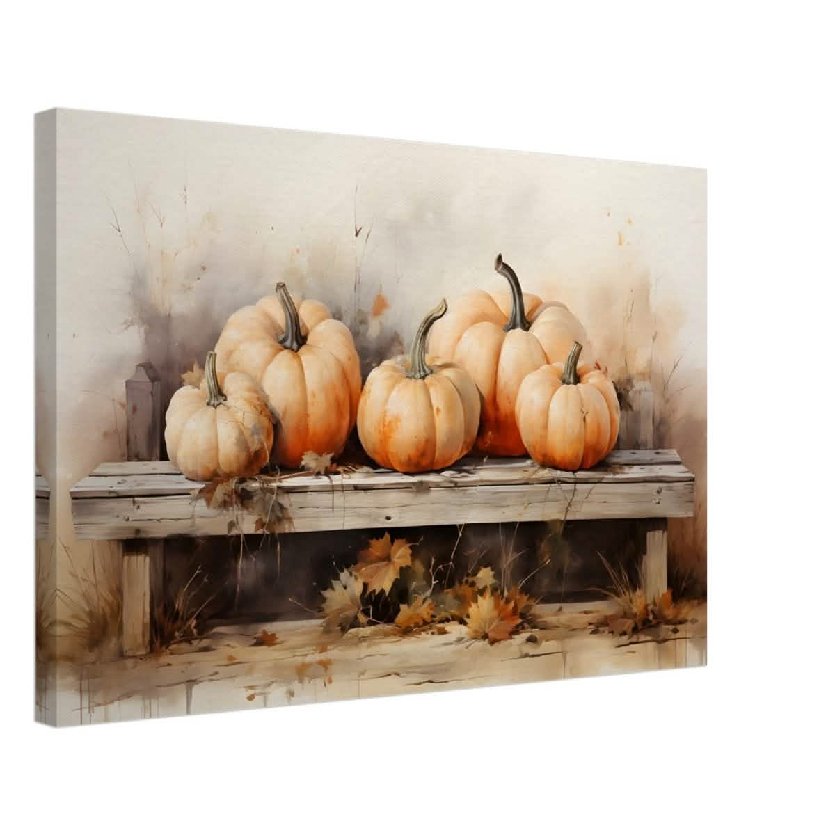 Rustic Pumpkin Still Life | Nature Art wall art print - Canvas - 40x60 cm / 16x24″ -