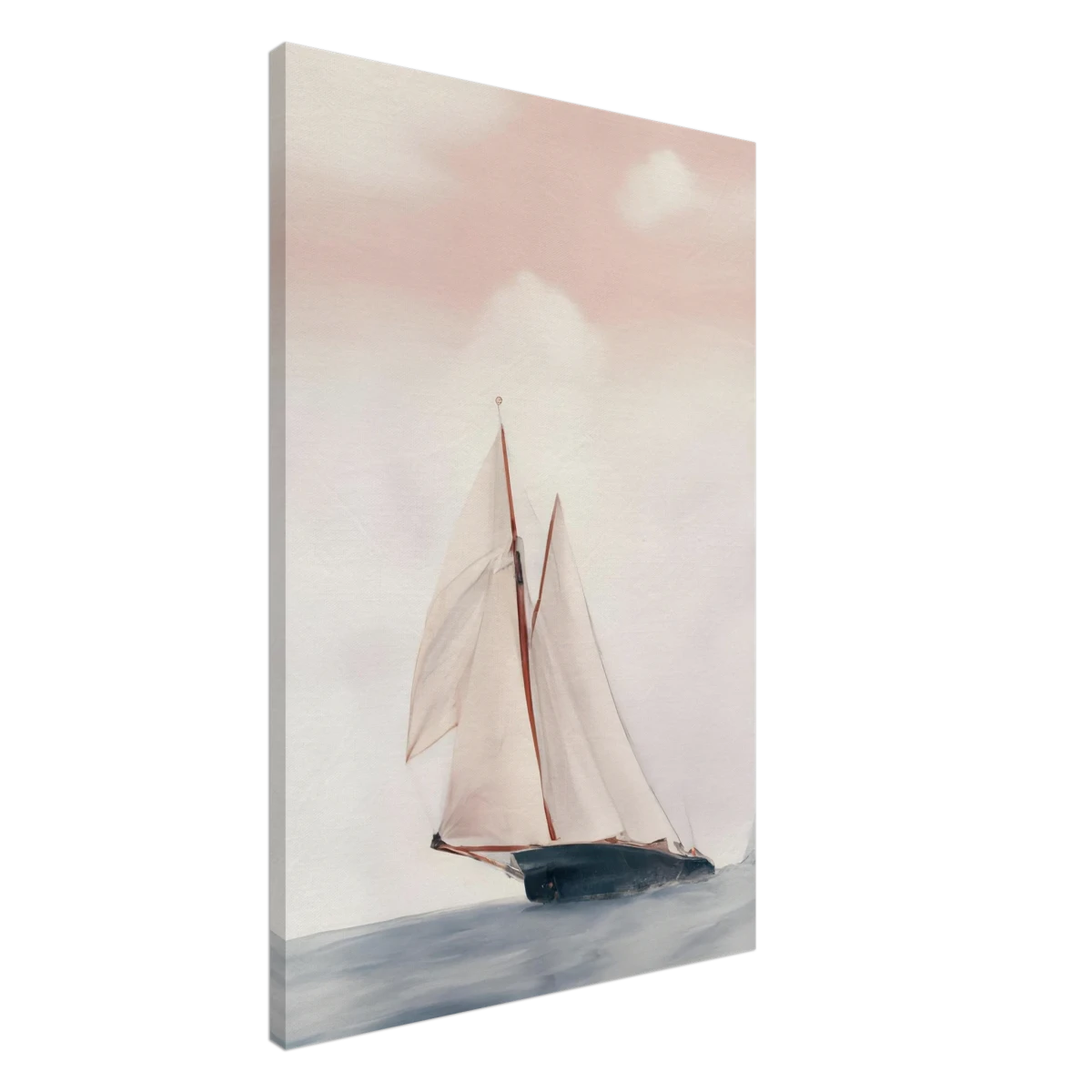 Sailboat at Sea – Nautical Seascape Wall Art Print - Canvas - 60x90 cm / 24x36″ -